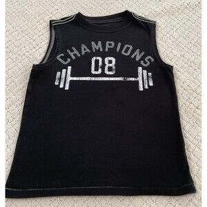Faded Glory Black Youth Sleeveless Tank “champions 08” Size Medium (8)